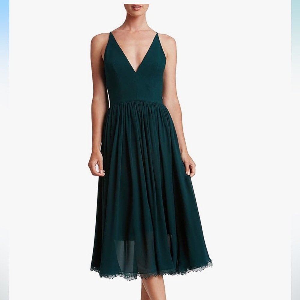 Elegant Teal Sleeveless Dress